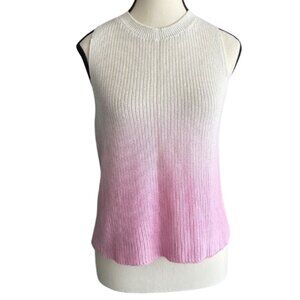 MANGO PINK OMBRE 100% COTTON BEAUTIFUL KNIT TOP, SZ. S